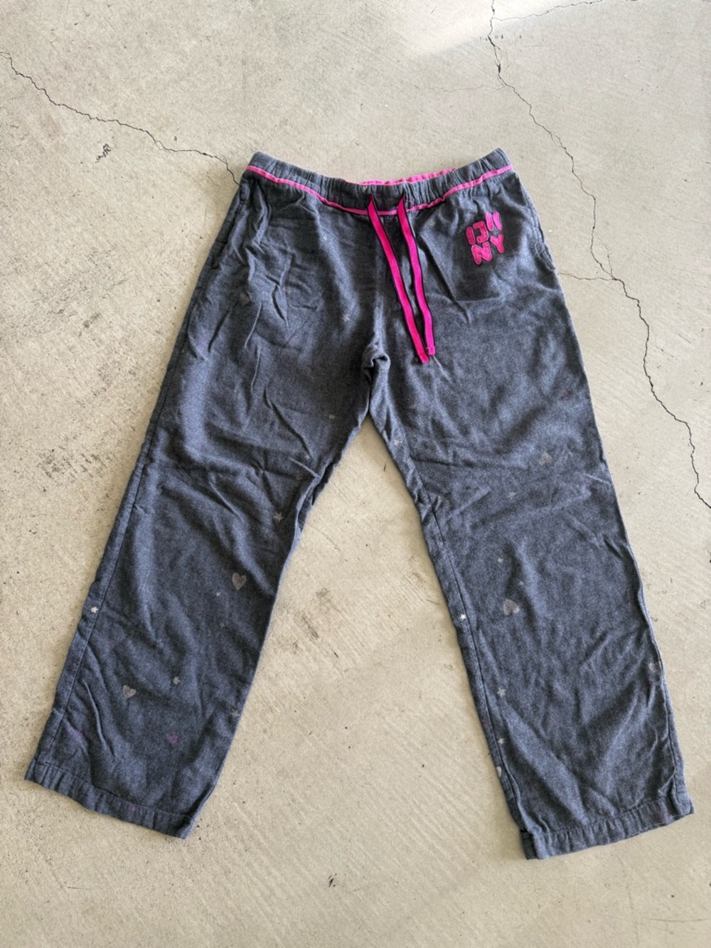DKNY / Fleece Pajama Pants / Gray Pink